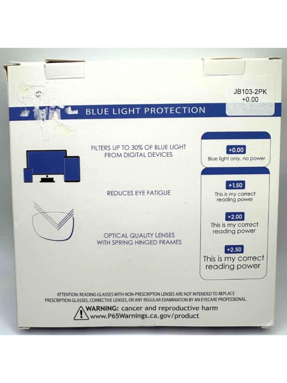 Jessica Simpson Reading Glasses with Blue Light Protection Set of 2 +0.00 NIB - Picture 5 of 5
